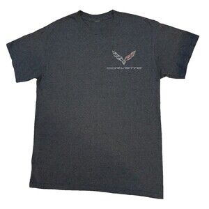Corvette graphic t-shirt, charcoal gray, great pre-loved condition, men's size L